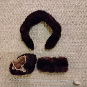 mink collar and cuffs for a coat
